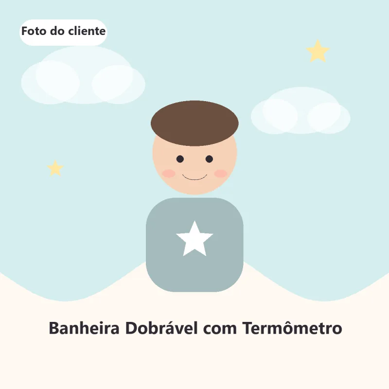 Foto enviada por Diego R. do produto Banheira Dobrável com Termômetro