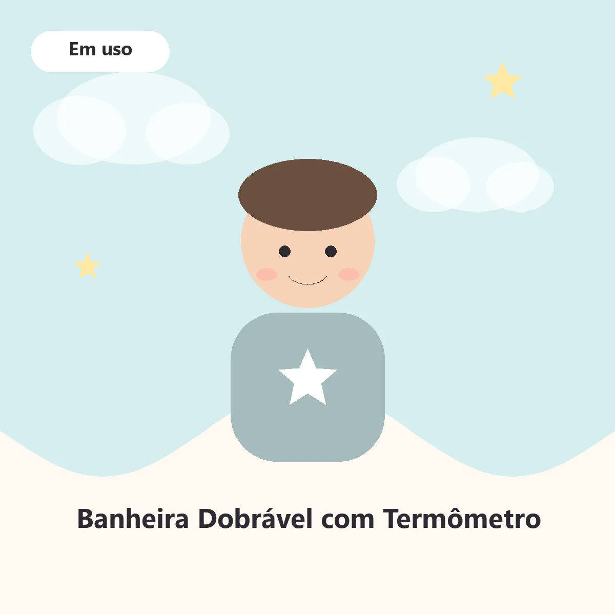 Banheira dobrada ocupando pouco espaço