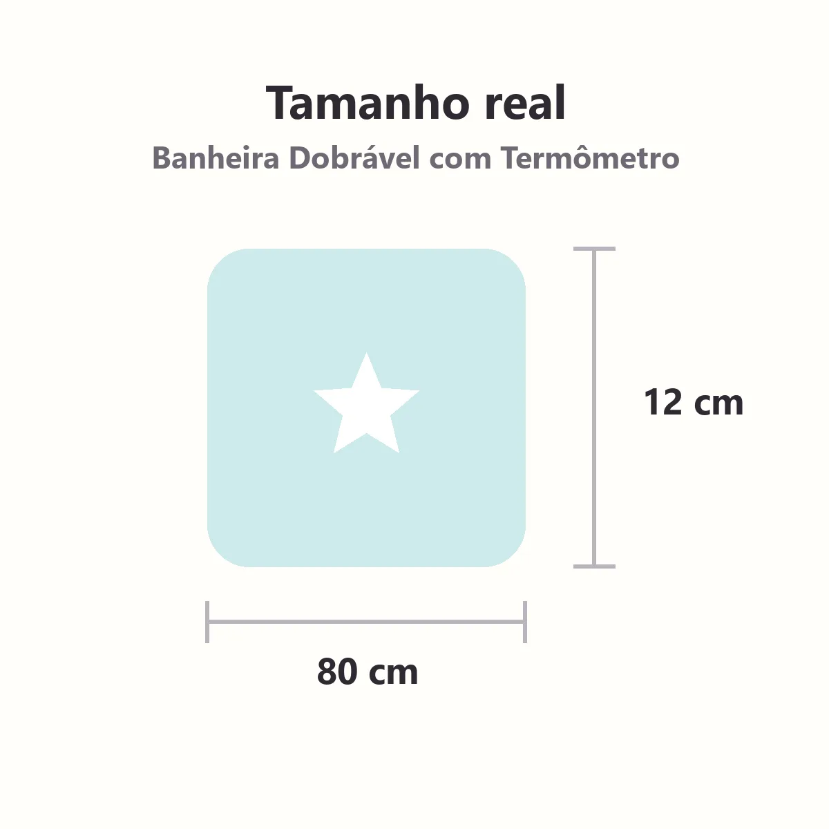 Banheira com medidas indicadas