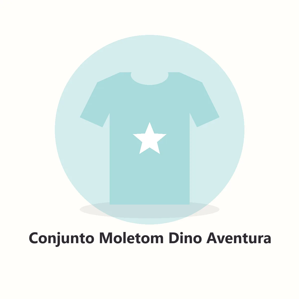 Conjunto de moletom azul com dinossauro