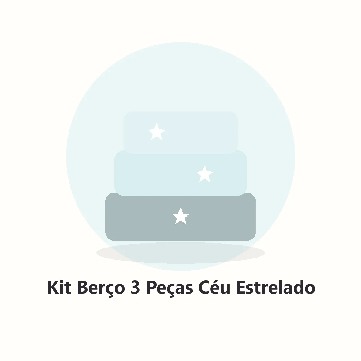 Kit berço 3 peças com estrelinhas