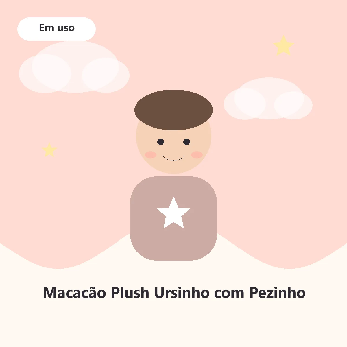 Bebê usando macacão plush de ursinho