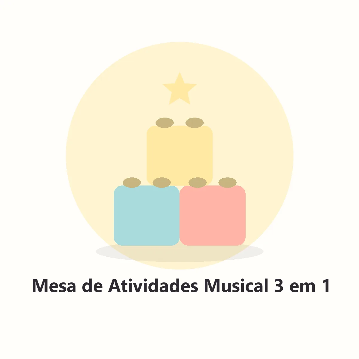 Mesa de atividades musical colorida