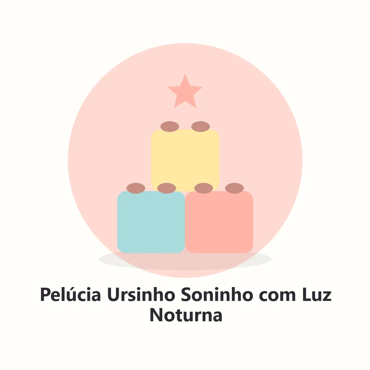 Pelúcia Ursinho Soninho bege