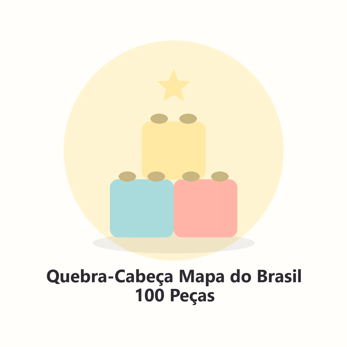 Caixa do quebra-cabeça mapa do Brasil