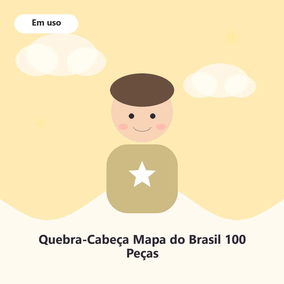 Família montando o quebra-cabeça do mapa do Brasil
