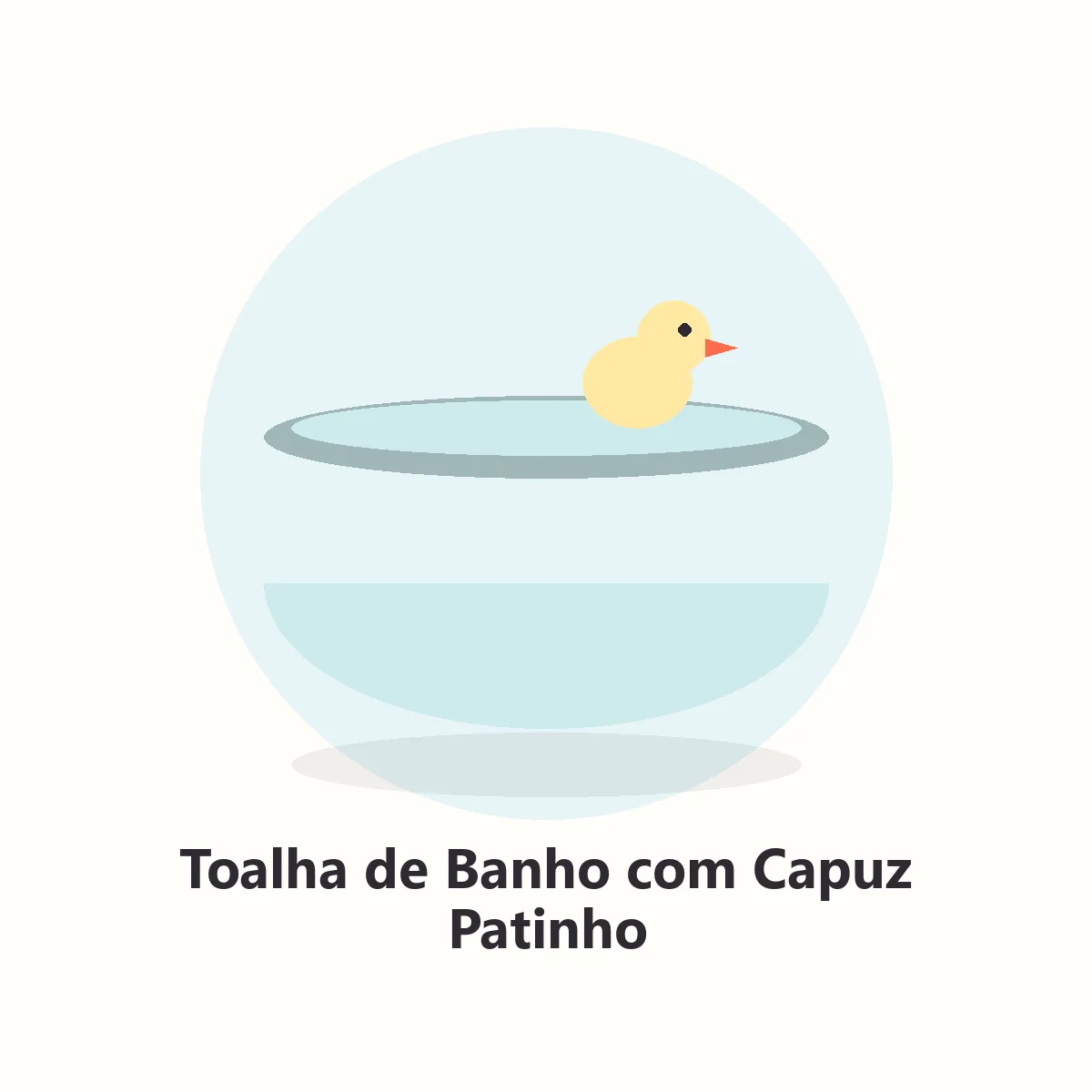 Toalha amarela com capuz de patinho