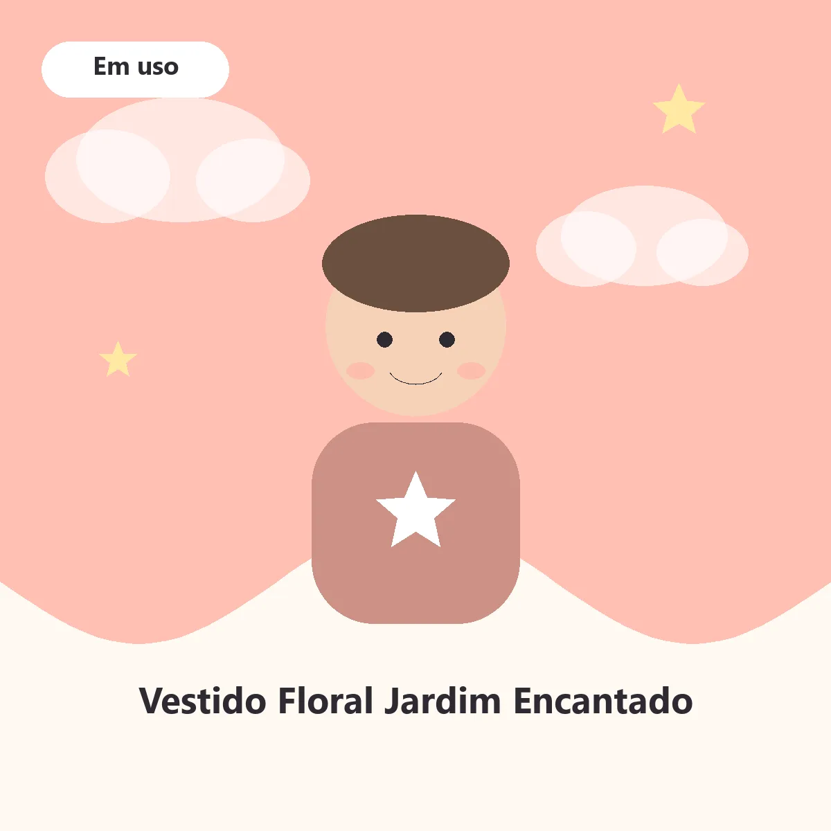 Menina usando o vestido floral no jardim